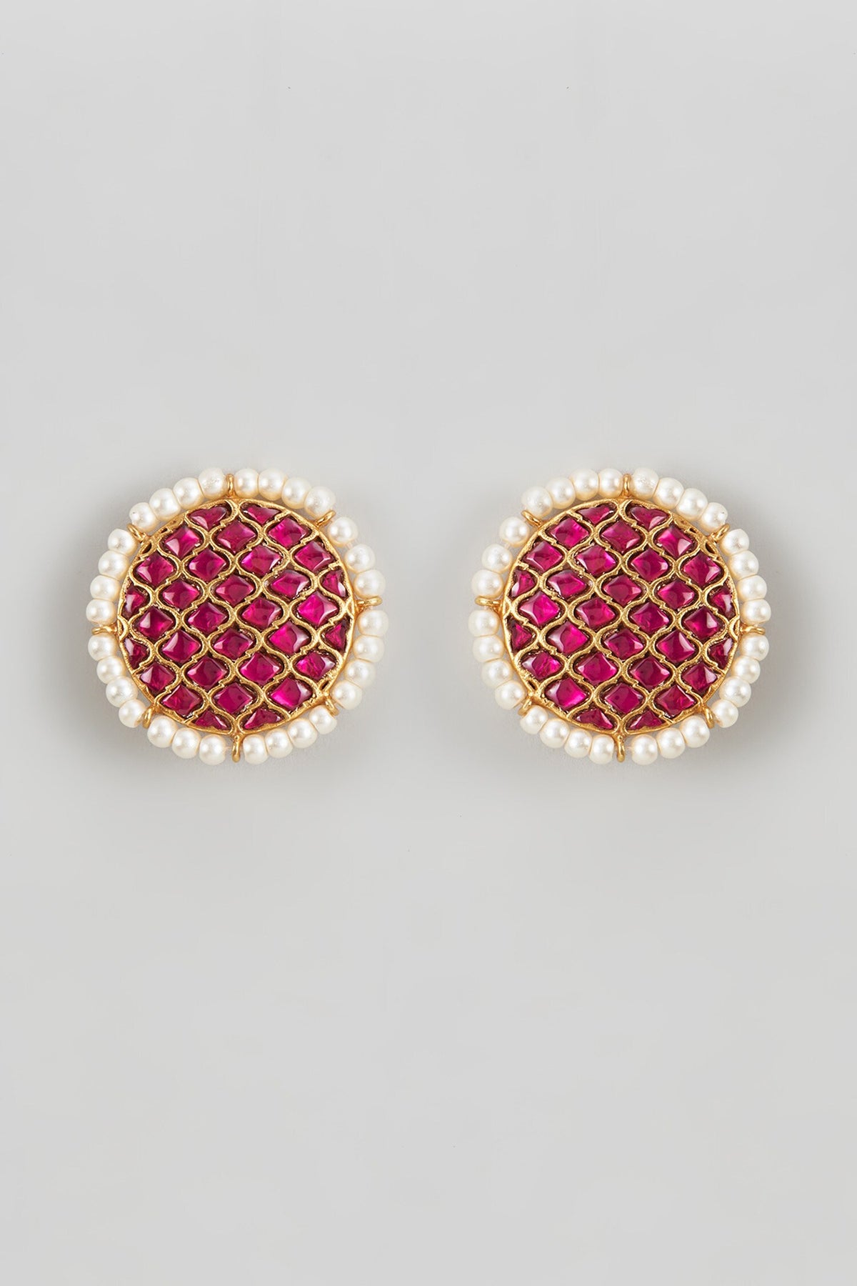 Kundan Stone Embellished Studs 