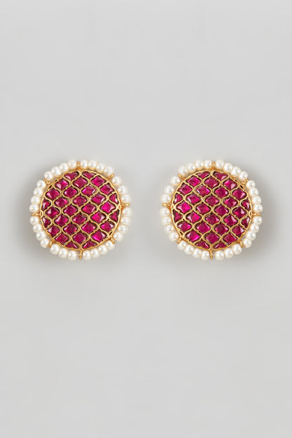 Kundan Stone Embellished Studs 
