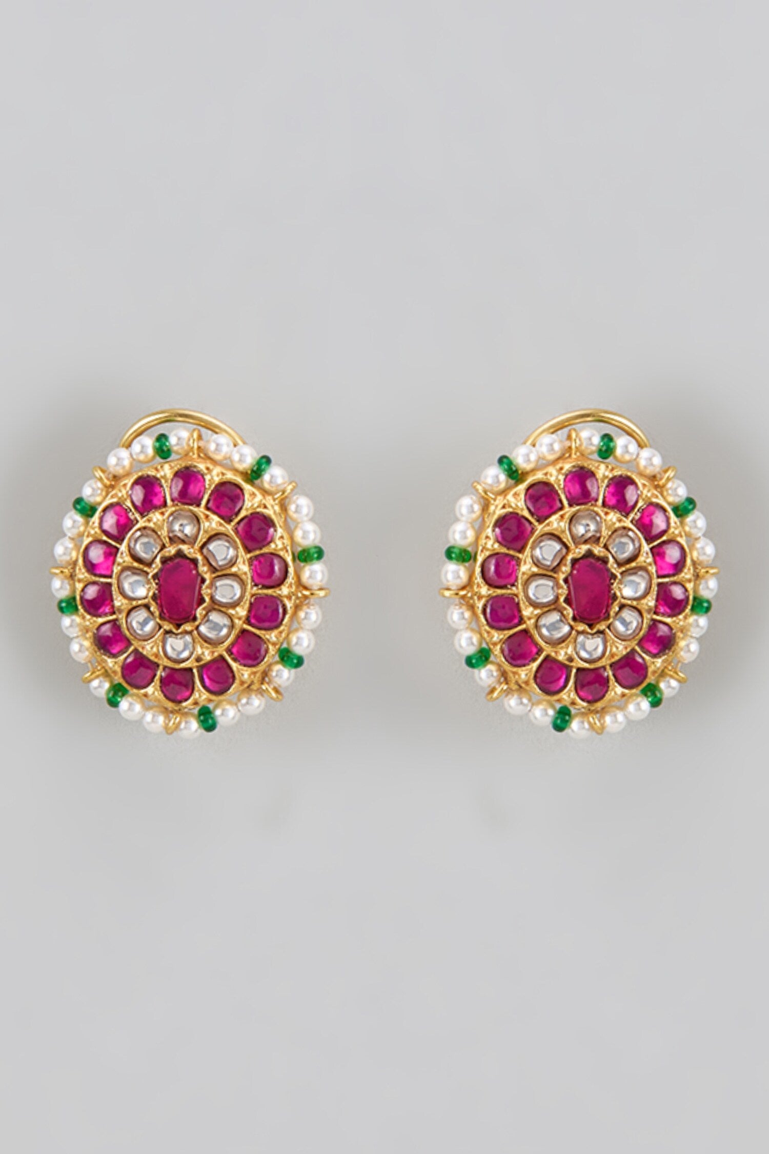 Kundan Carved Studs 