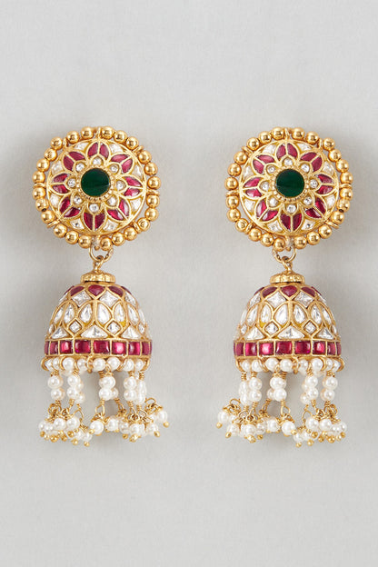 Kundan Embellished Jhumkas 