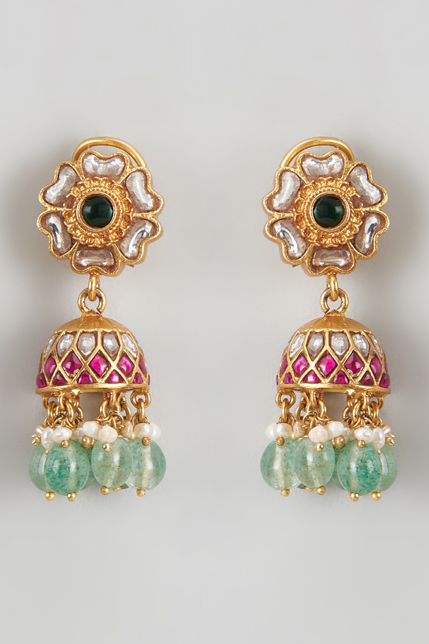 Kundan Studded Jhumkas 