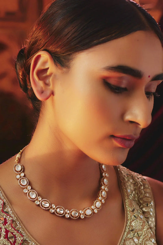 Moissanite Polki Embellished Choker 
