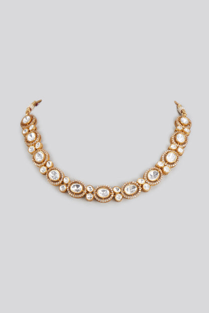 Moissanite Polki Embellished Choker 