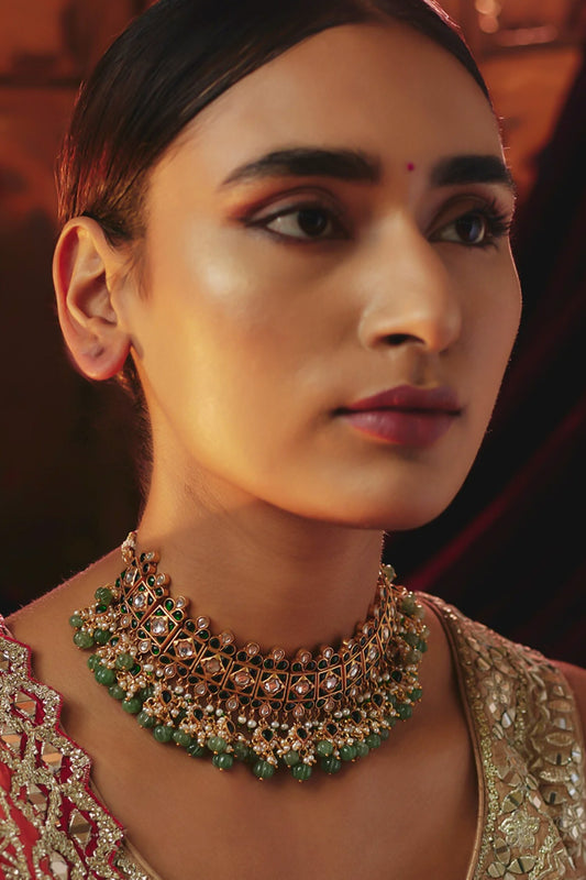 Kundan & Stone Embellished Choker 