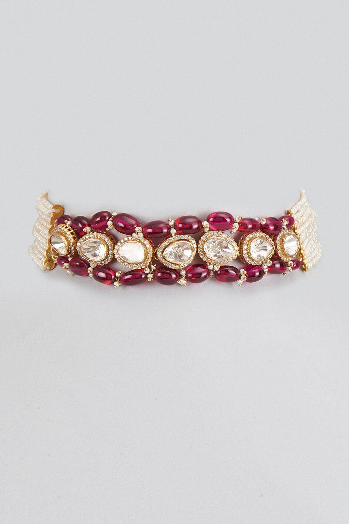 Moissanite Polki Studded Choker 
