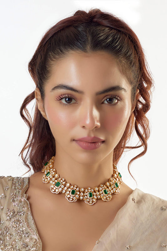 Kundan & Stone Embellished Necklace 