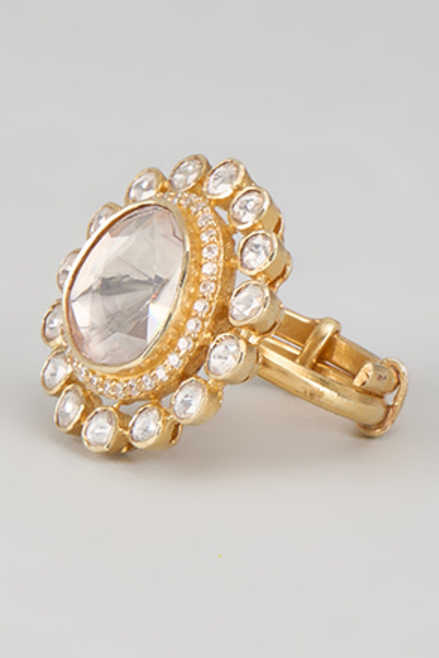 Moissanite Polki Embellished Ring 