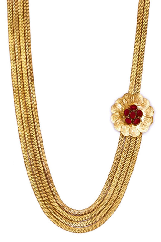 Coin Embellished Layered Necklace 