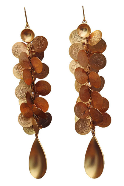 Kasu Coin Drop Earrings 