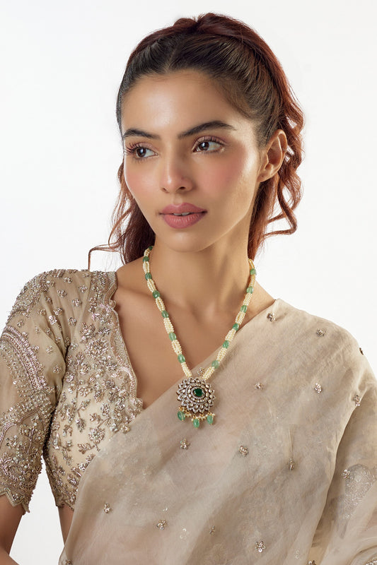 Moissanite & CZ Embellished Pendant Necklace 