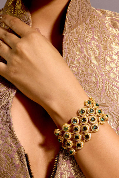 Multi Layered Emerald Bracelet 