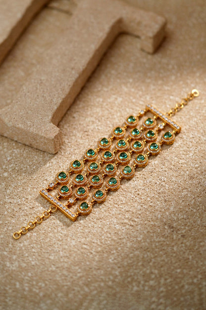Multi Layered Emerald Bracelet 