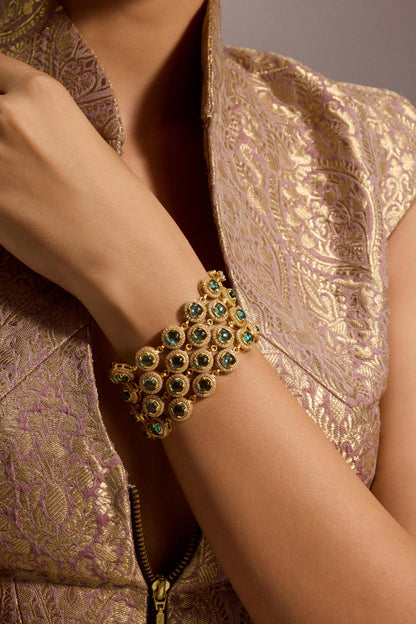 Multi Layered Emerald Bracelet 