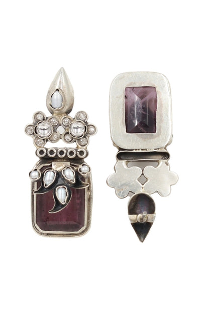 Refined Grace Floral Crystal Earrings 
