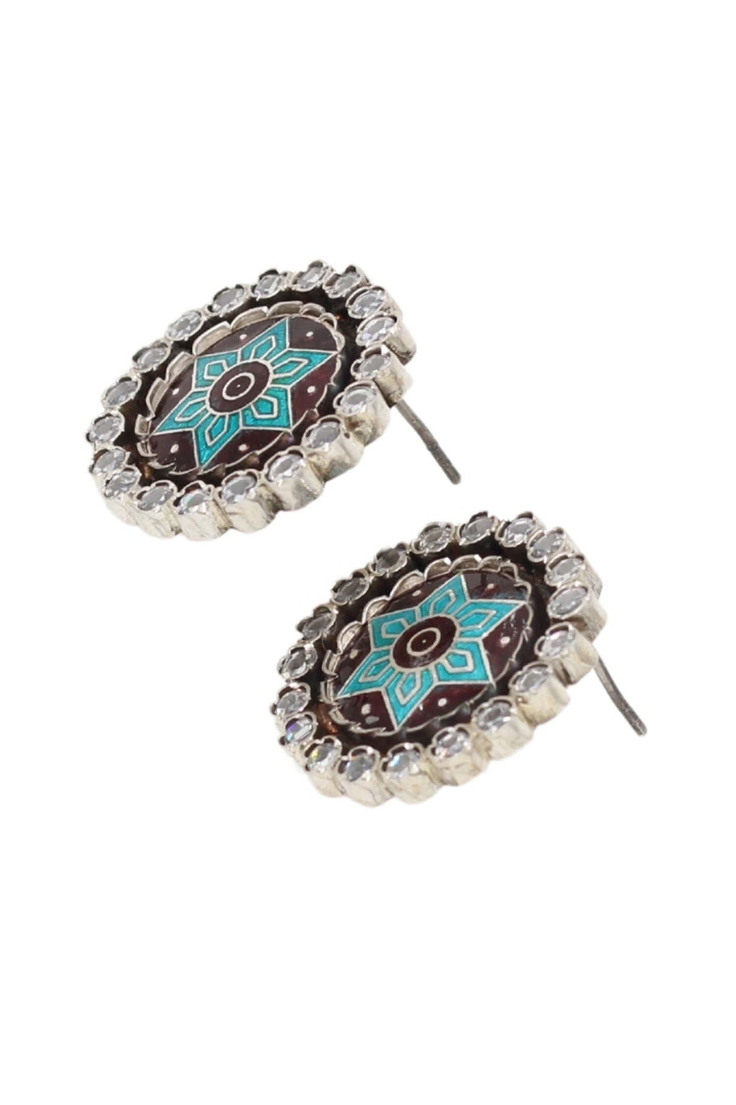 Artisan Floral Carved Studs 