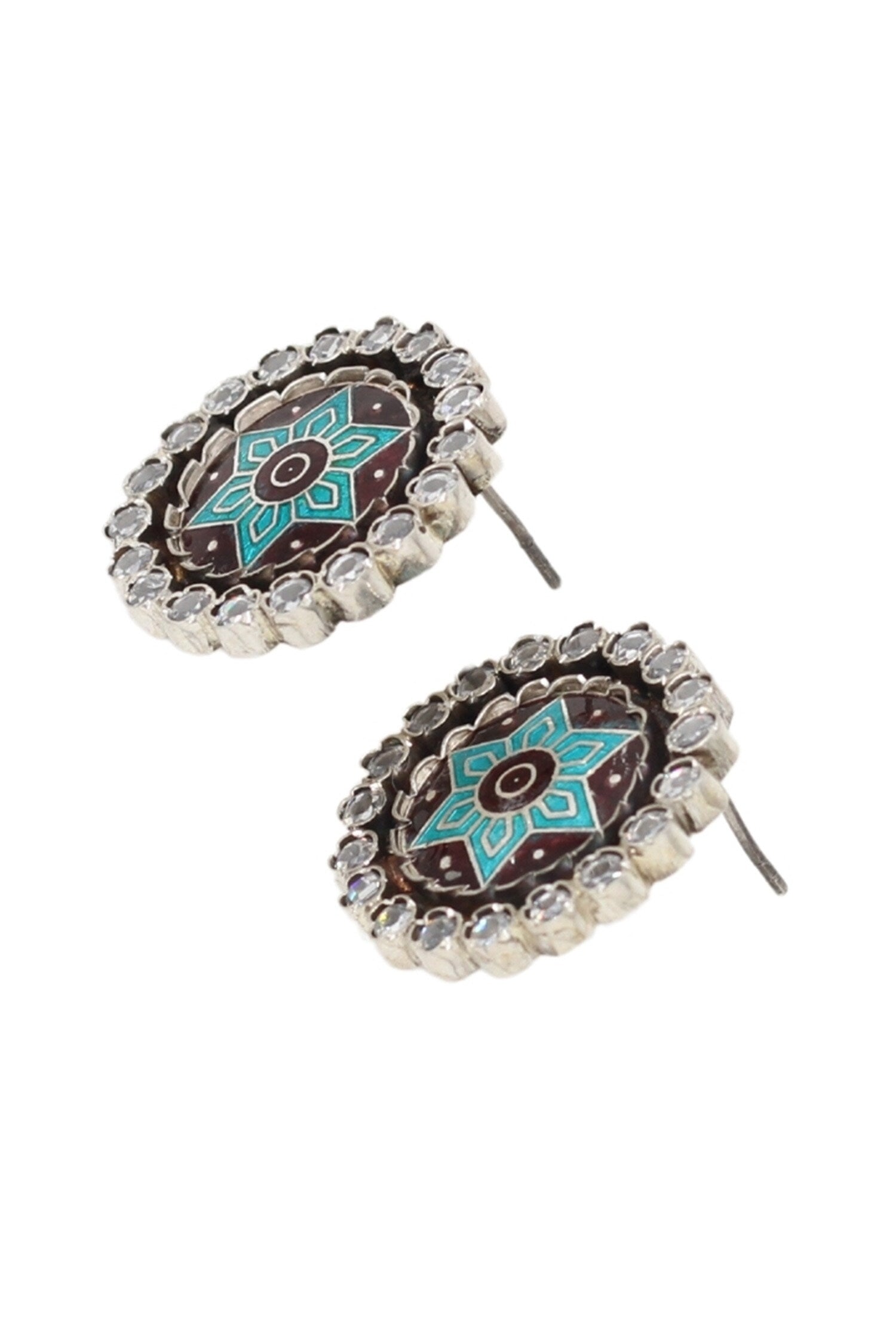 Artisan Floral Carved Studs 