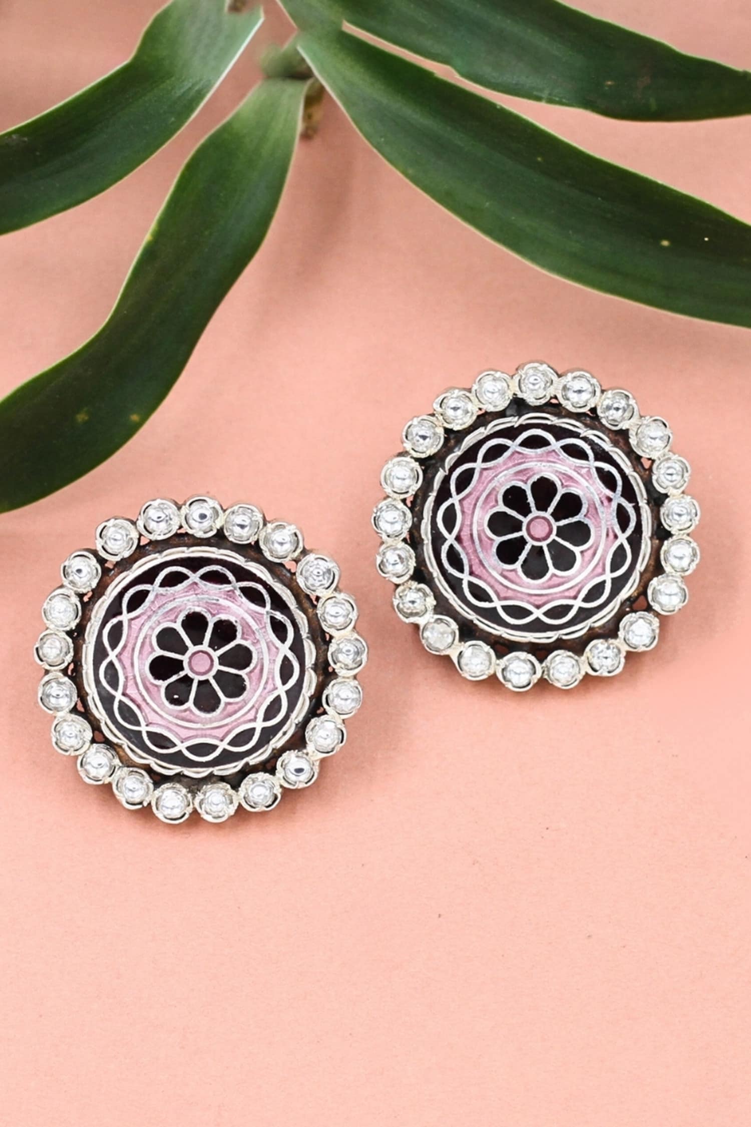 Floral Carved Studs 