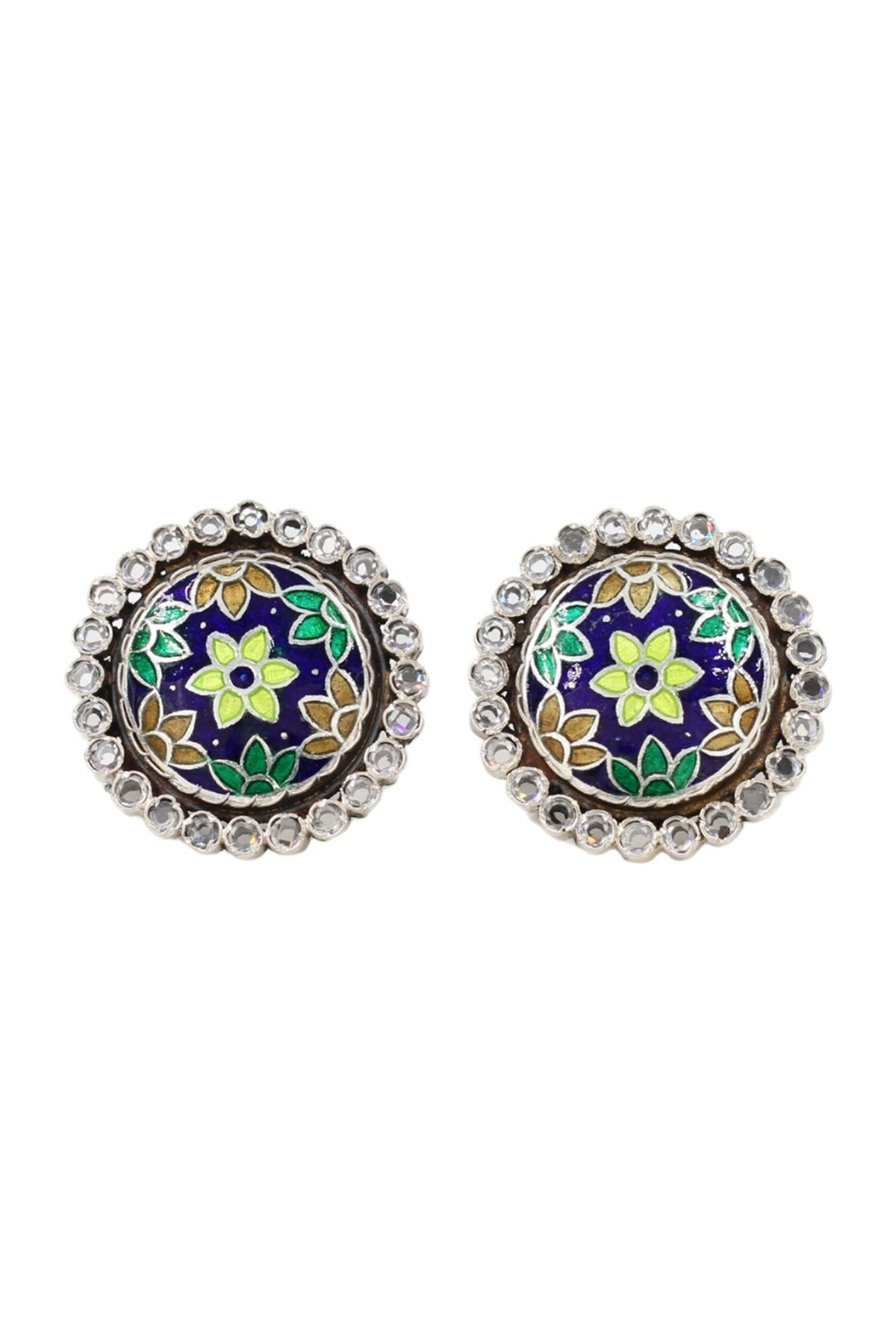 Distinctive Artisan Floral Studs 