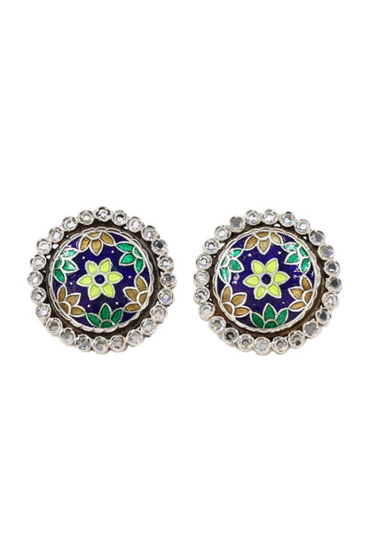 Distinctive Artisan Floral Studs 