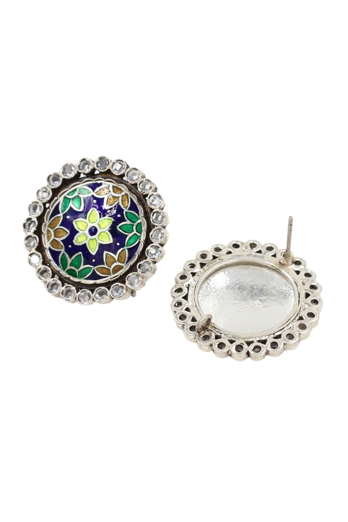Distinctive Artisan Floral Studs 