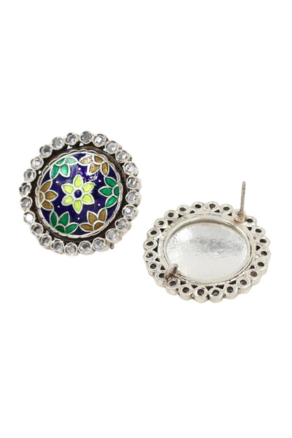 Distinctive Artisan Floral Studs 