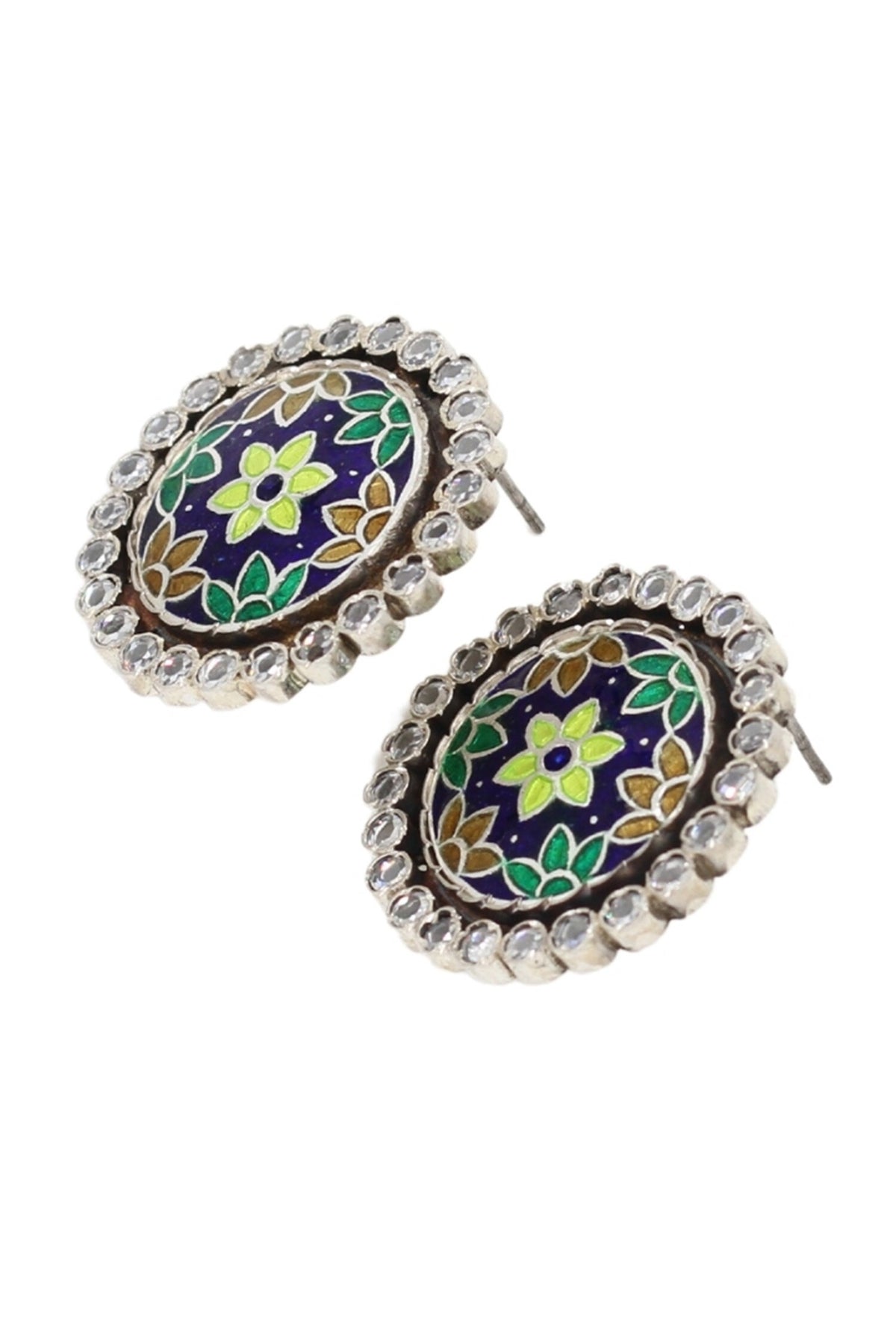 Distinctive Artisan Floral Studs 