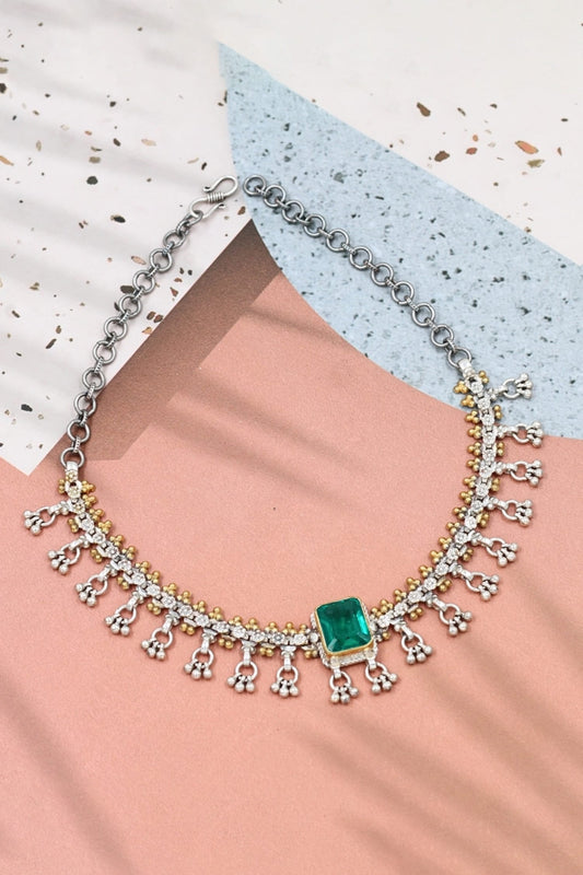 Regal Radiance Stone Embellished Necklace 