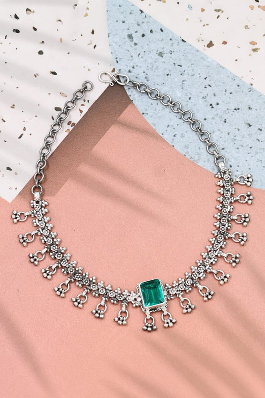 Luxe Stone Embellished Necklace 