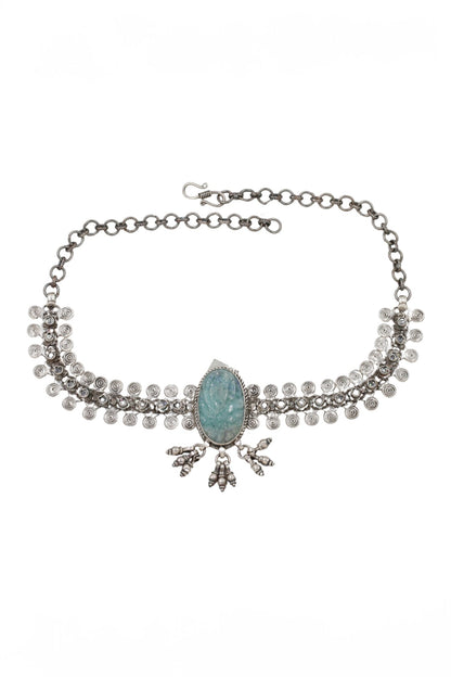 Graceful Adornment Stone Embellished Necklace 