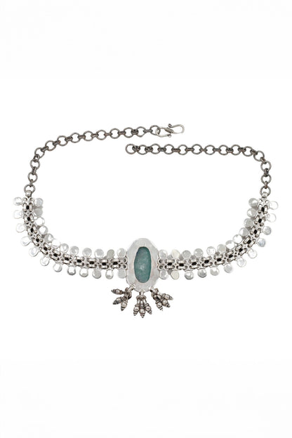 Graceful Adornment Stone Embellished Necklace 