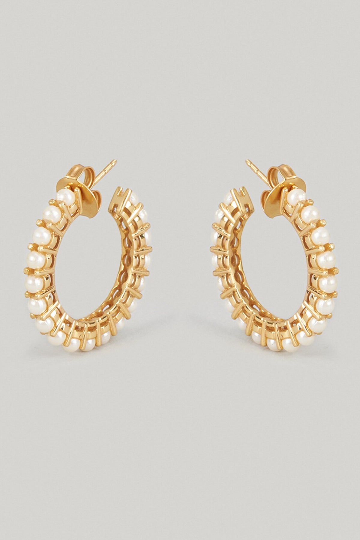 Pearl Embellished Hoops 