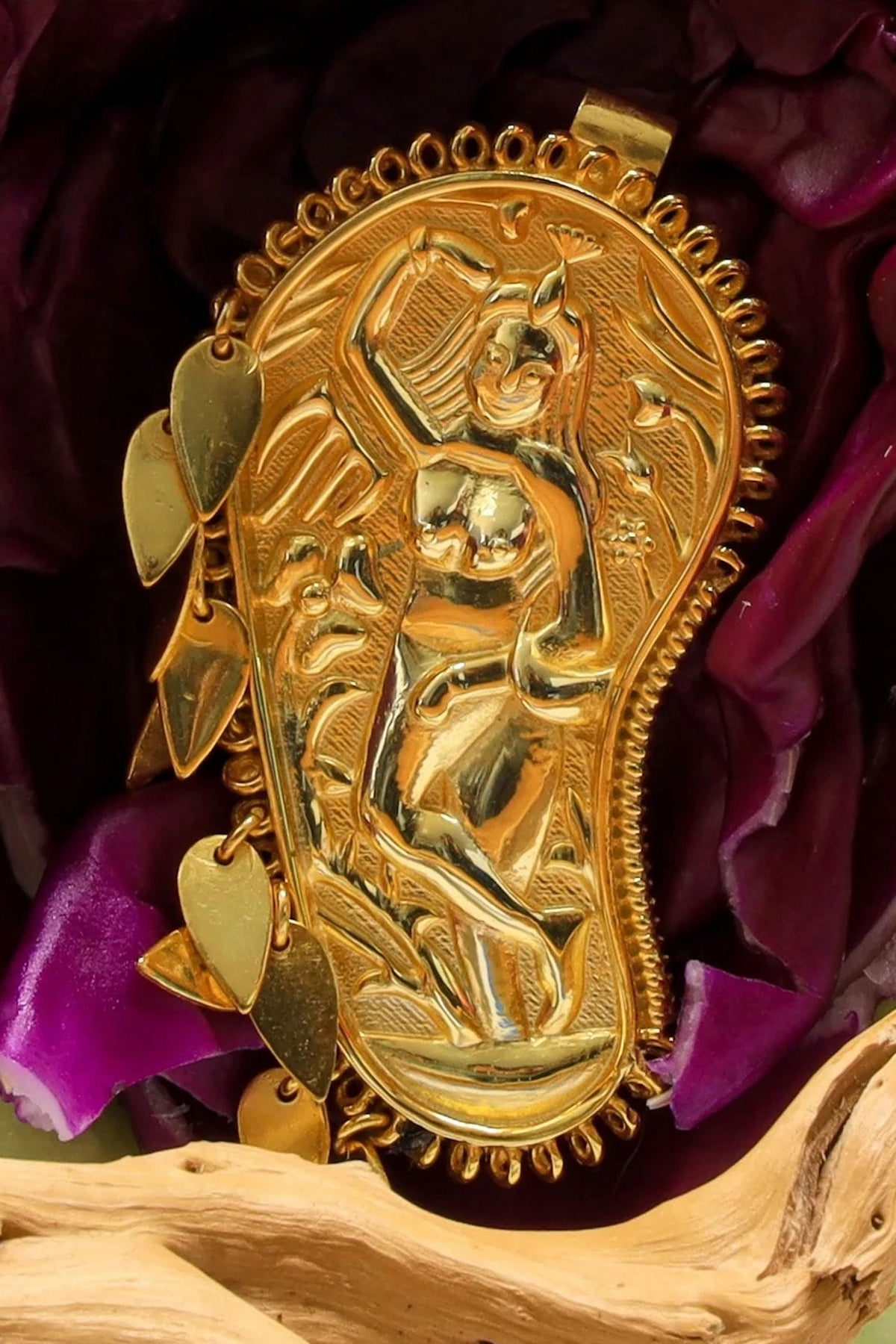 Kaveri Goddess Vishnumaya Carved Earrings 