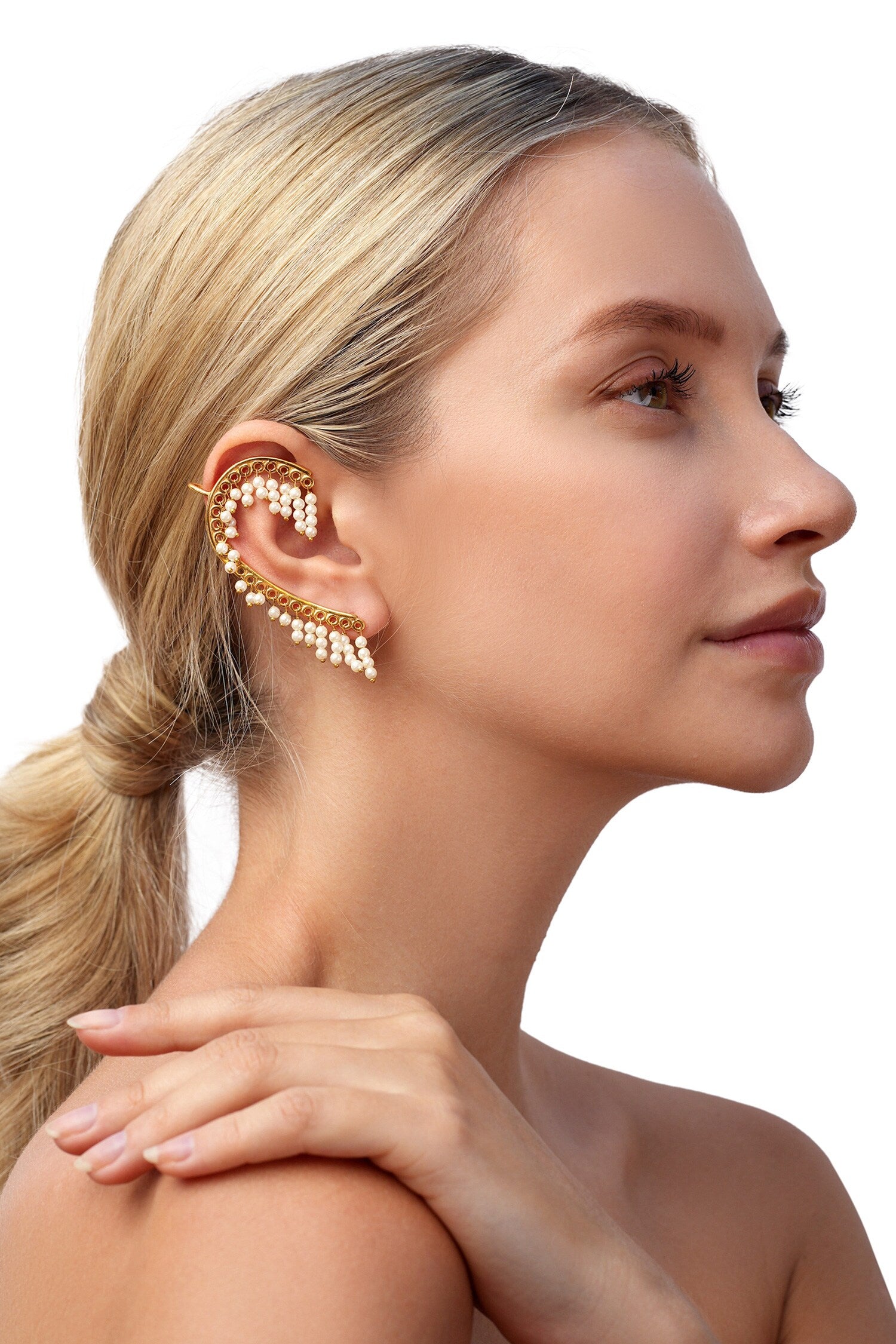 Sofia Pearl Embellished Earrings 
