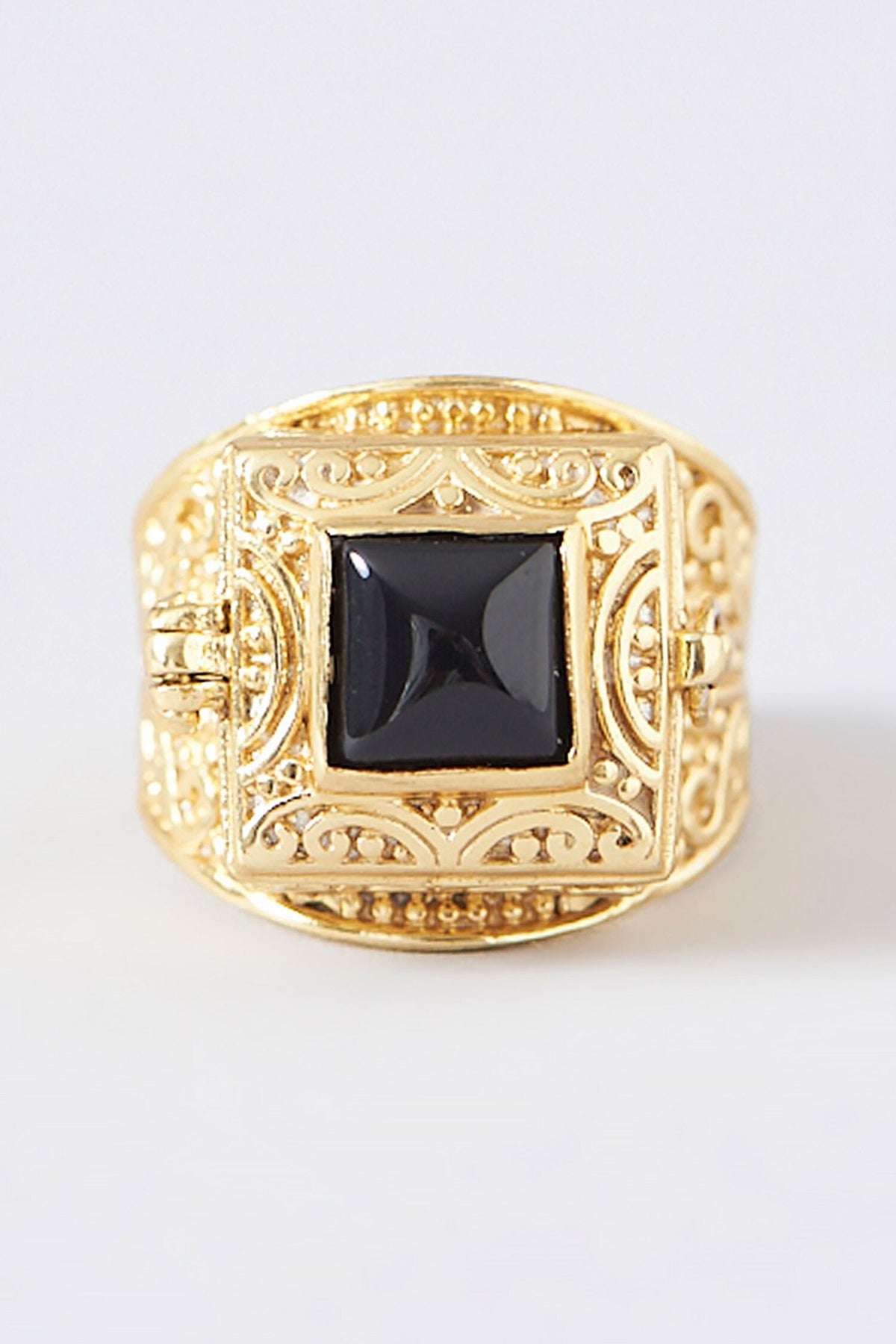 Stone Embellished Poison Ring 