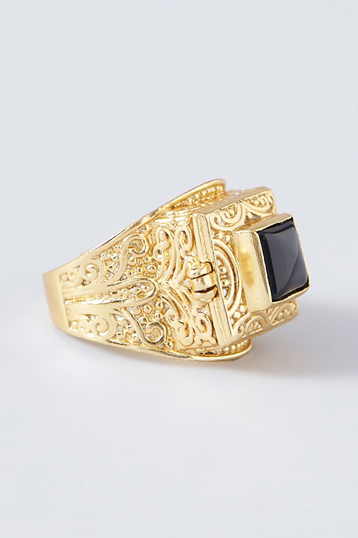 Stone Embellished Poison Ring 