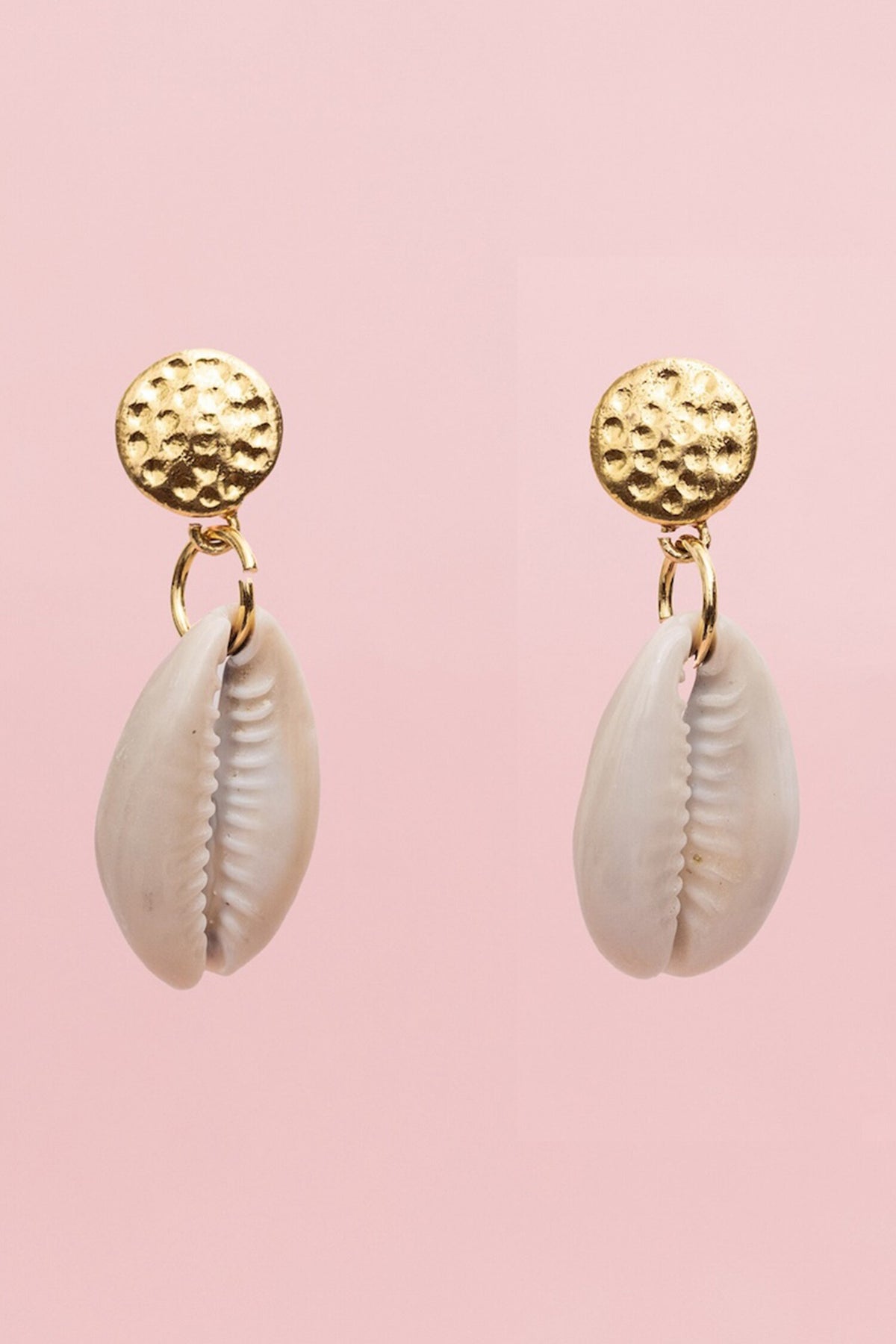 Cowrie Shell Embellished Drop Earrings 