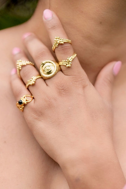 Evil Eye Carved Ring 