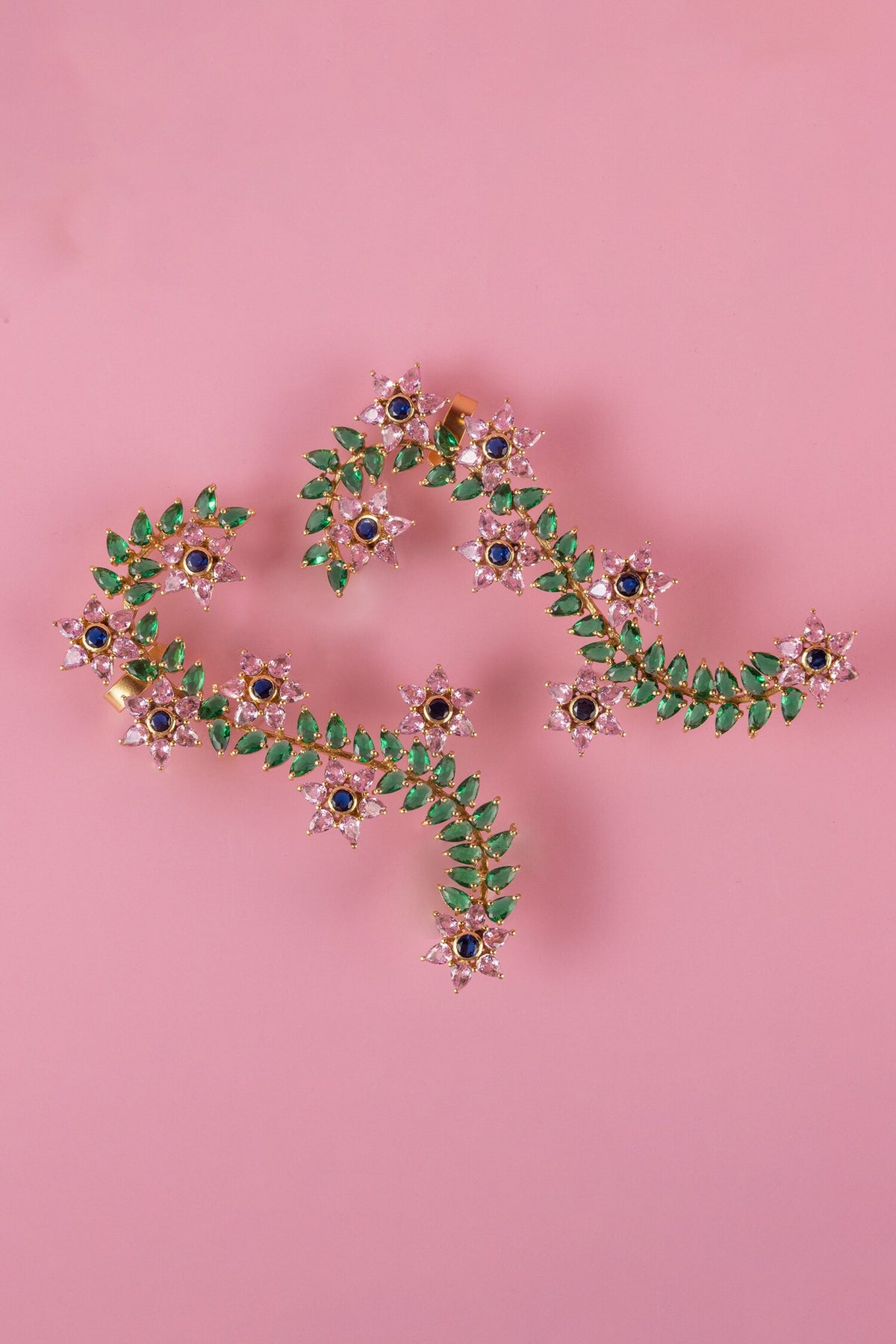 Floret Creeper Embellished Ear Cuffs 