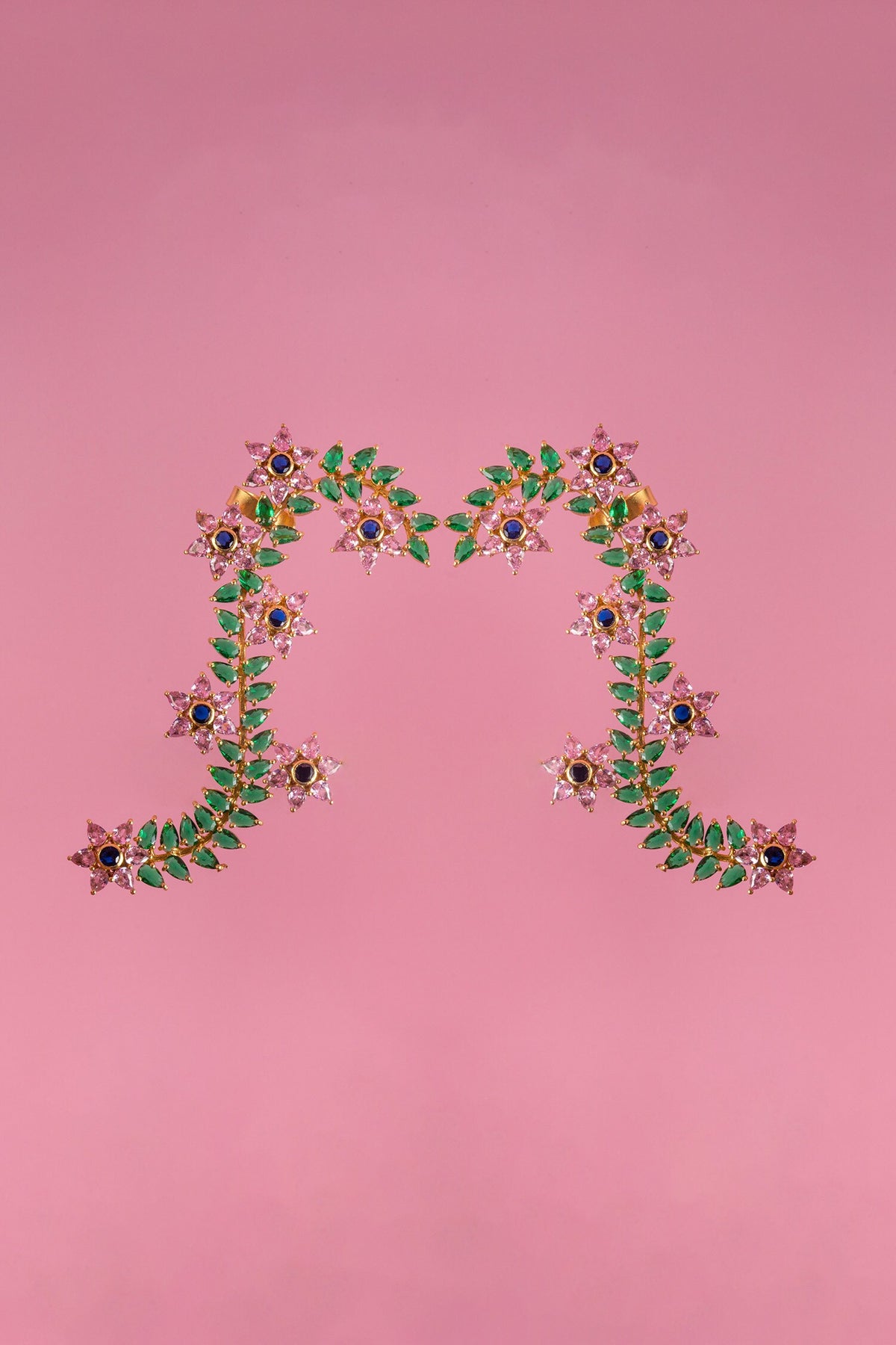 Floret Creeper Embellished Ear Cuffs 