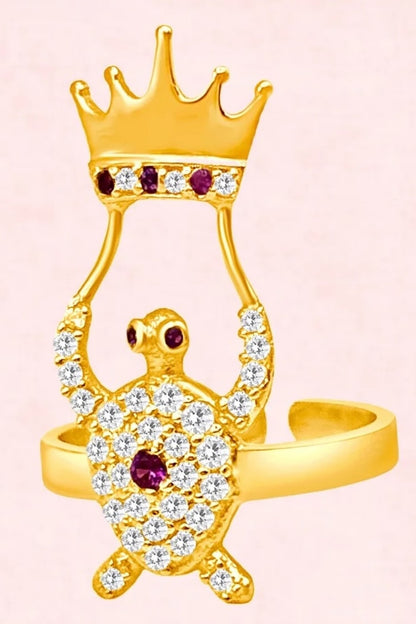 Turtle Crown Nail Ring-Single Pc 