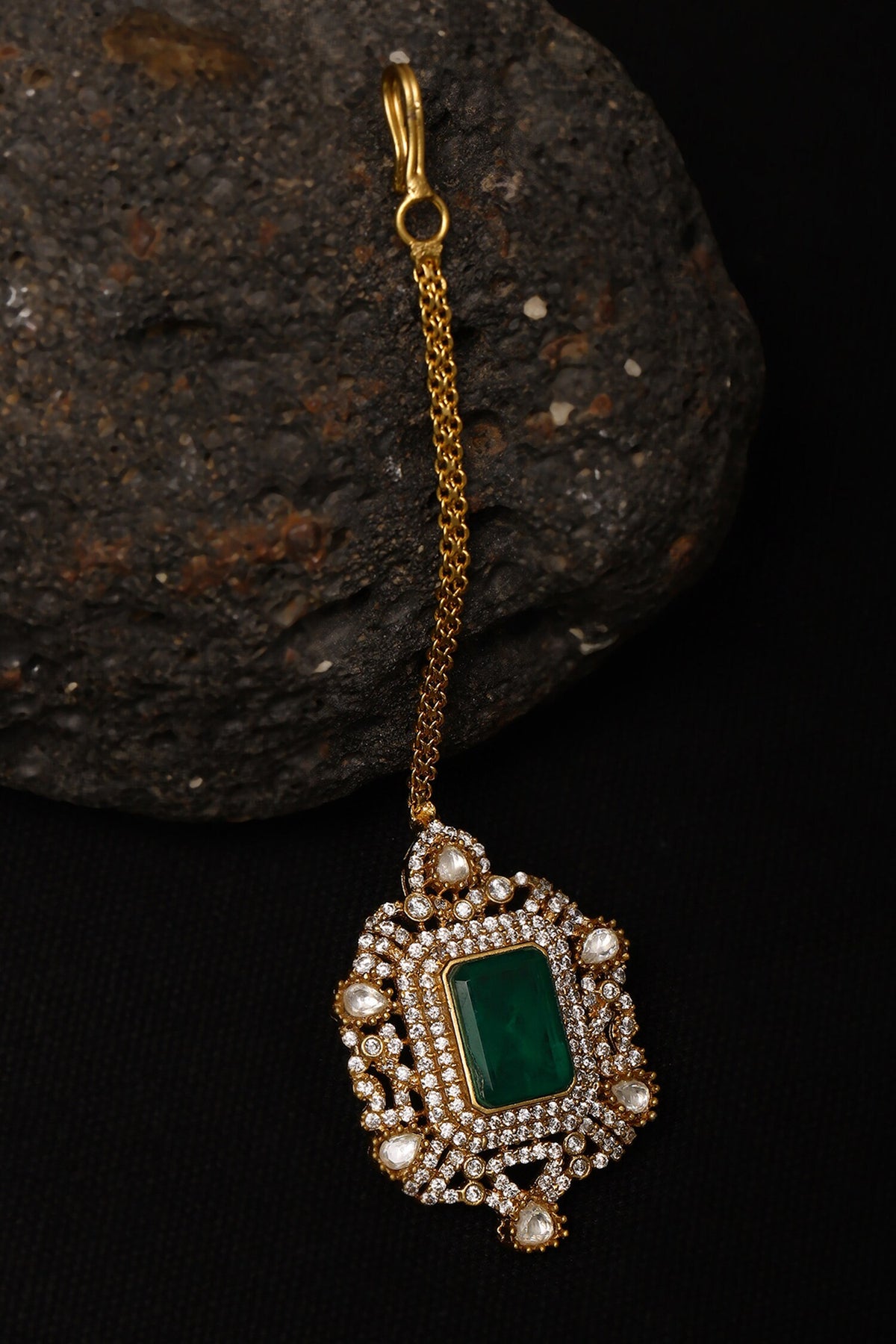 Stone Embellished Maangtikka 