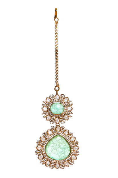 Semi Precious Stone Embellished Maangtikka 