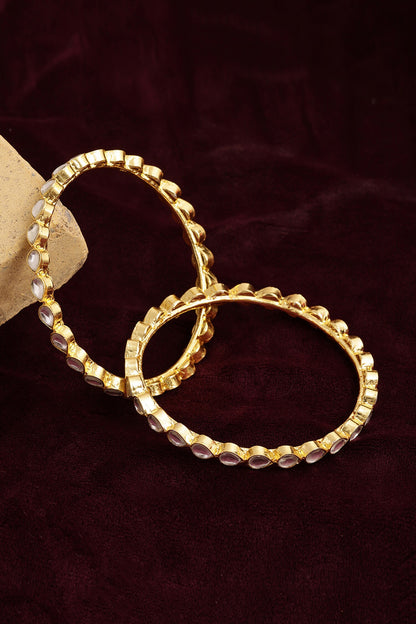 Kundan Studded Cutwork Bangle - Single Pc 