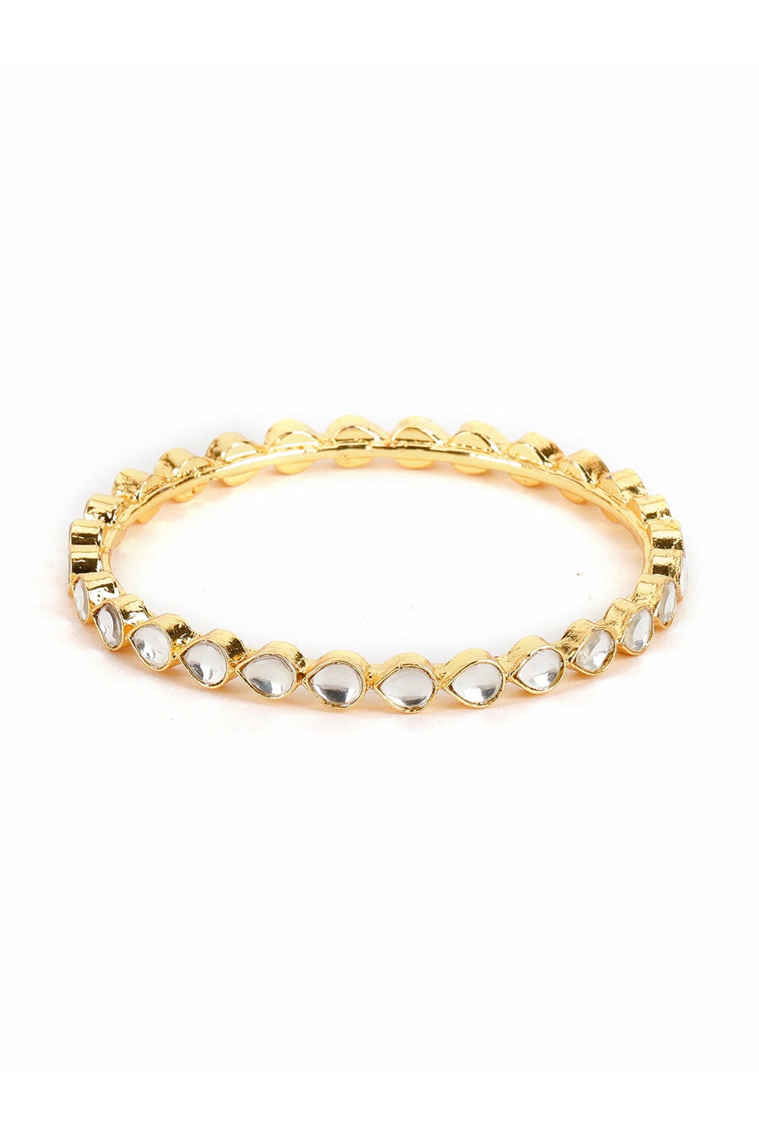 Kundan Studded Cutwork Bangle - Single Pc 