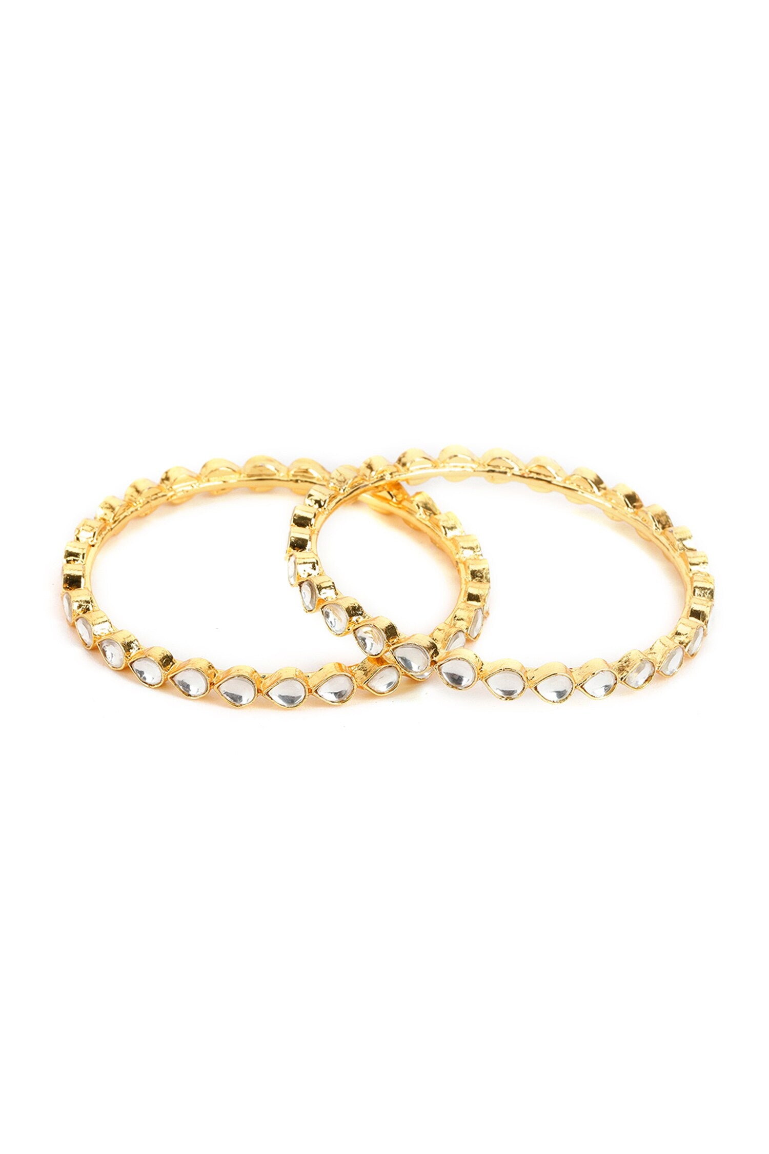 Kundan Studded Cutwork Bangle - Single Pc 