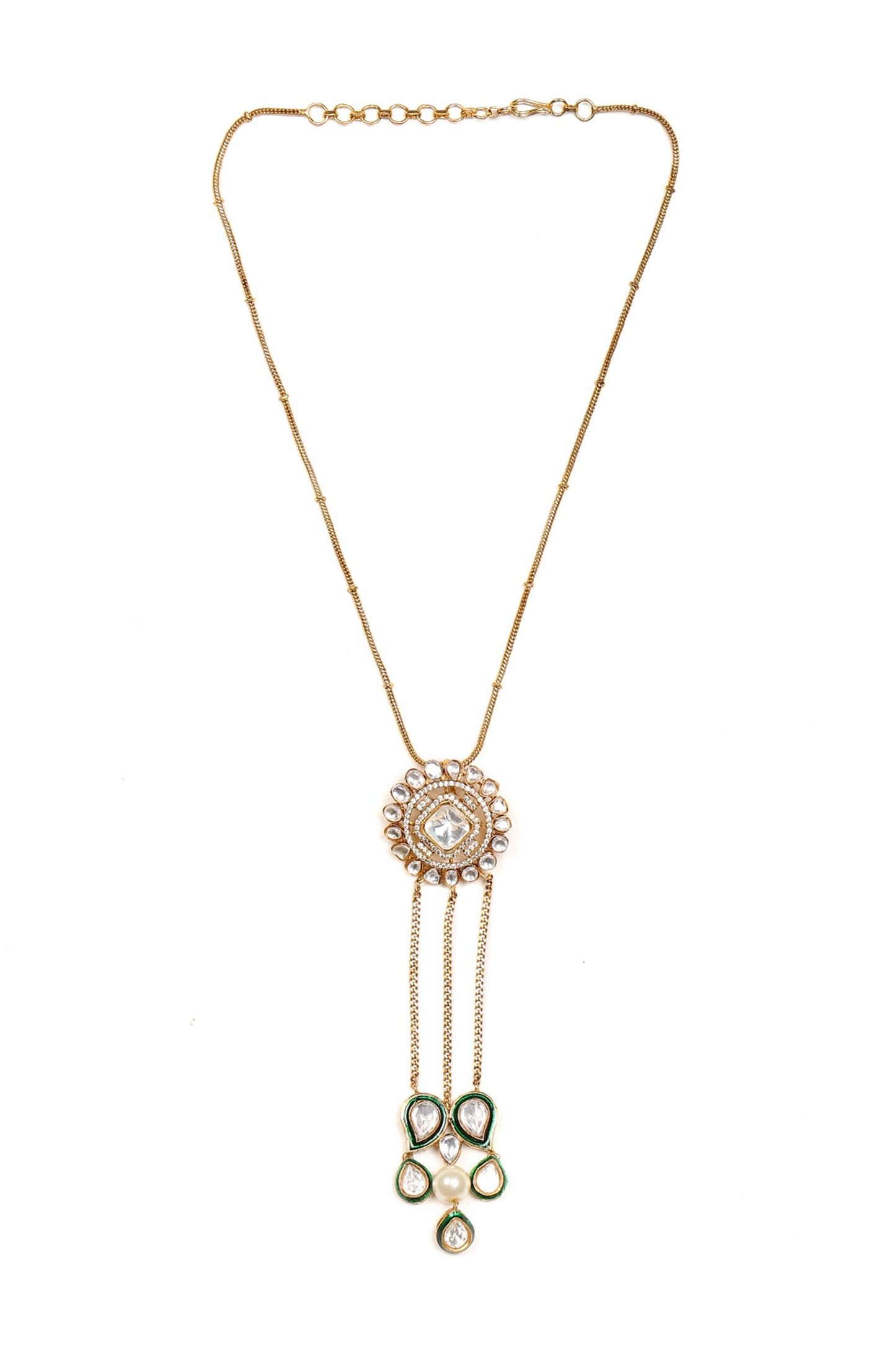 Kundan Embellished Pendant Necklace 