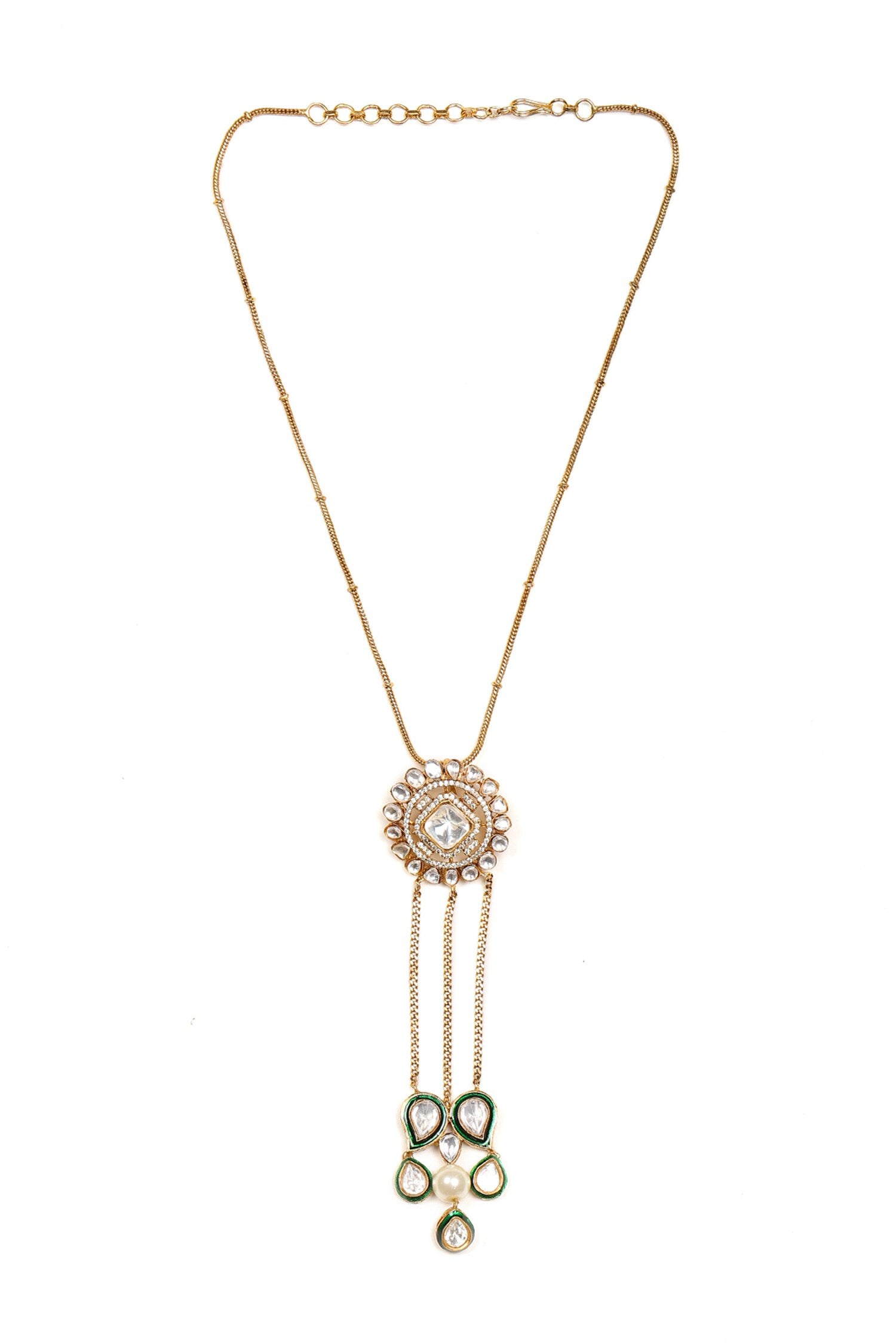 Kundan Embellished Pendant Necklace 