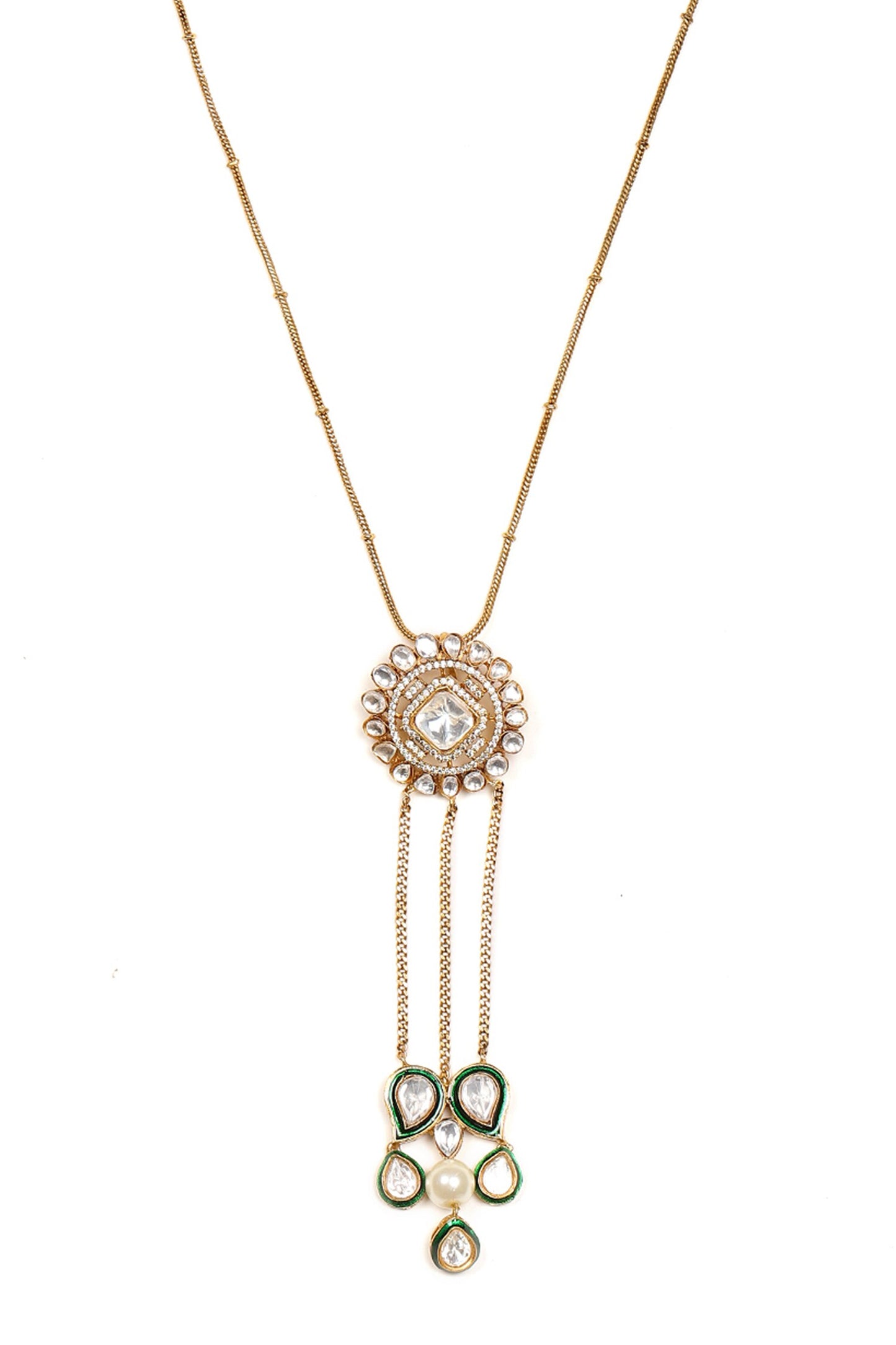 Kundan Embellished Pendant Necklace 