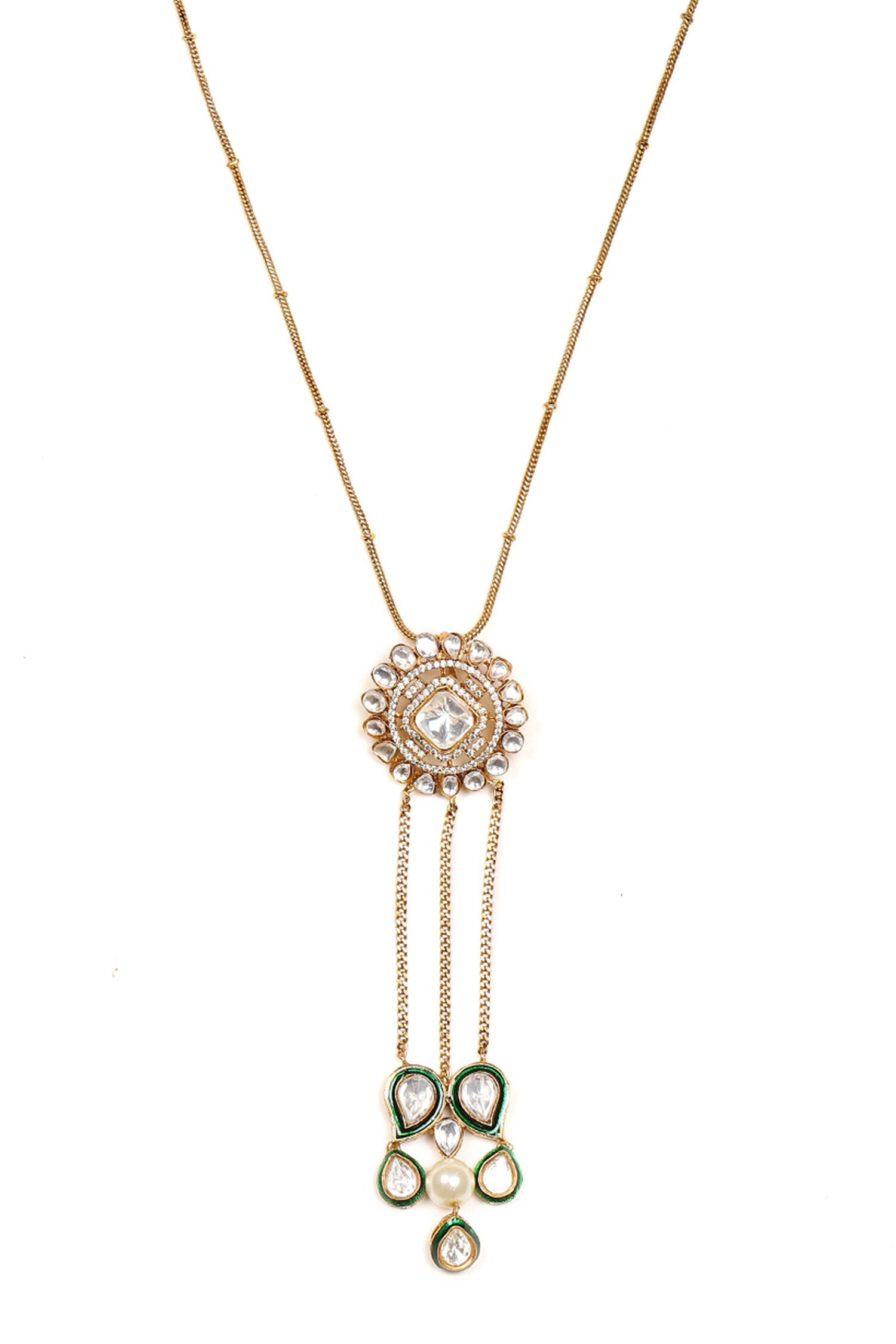 Kundan Embellished Pendant Necklace 