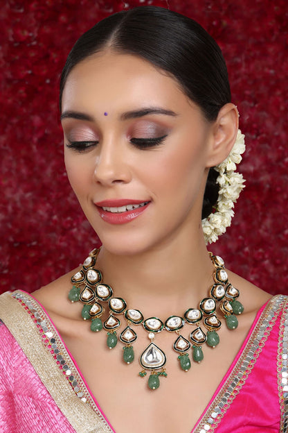 Kundan & Stone Embellished Necklace 